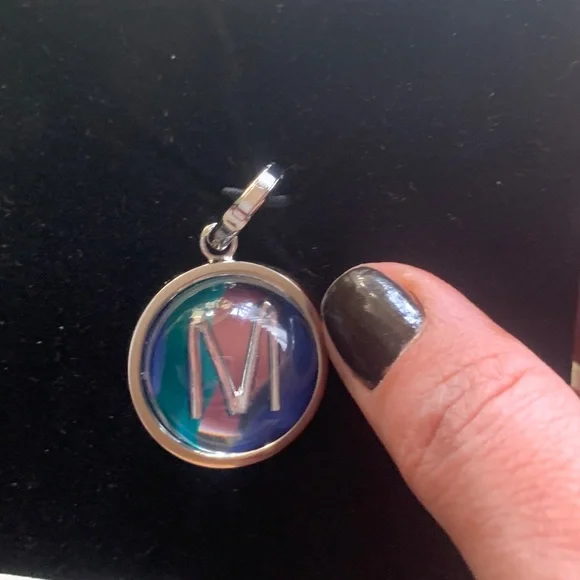 🔥SALE🔥Authentic BURBERRY Silver M crystal ball KEY/Charm/pendant - Picture 1 of 13